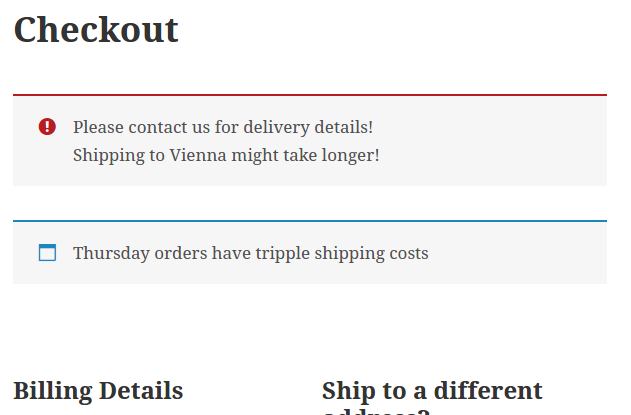 Opentools Woocommerce ShippingRules Messages